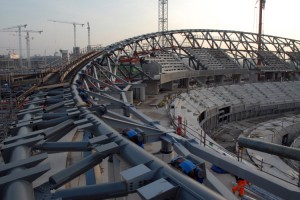 London 2012 Olympic Velodrome roof ring beam