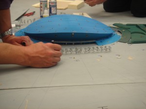 Setting up the model for wind testing for the design of the London 2012 Olympic Velodrome